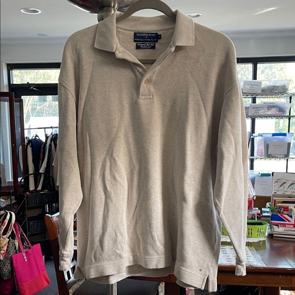 Ralph Lauren Other - Hathaway Sport Freeport Rib Polo 100% Combed Cotton Long Sleeve V-Neck Men’s M